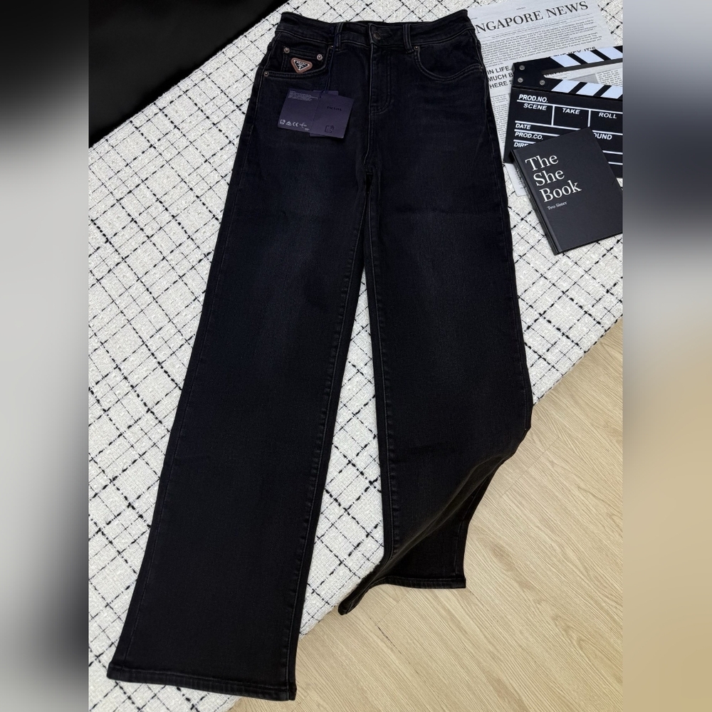 Prada fleece black jeans
